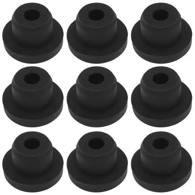 Alt view image 2 of 5 - 20 Pcs Black Plug Holes, Waterproof Rubber Button Plug Round Plastic Snap in Locking Tubing Plug for 15mm / 0.59" Hole