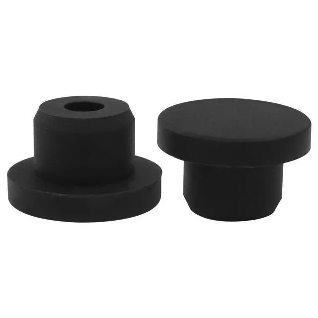 Alt view image 4 of 5 - 20 Pcs Black Plug Holes, Waterproof Rubber Button Plug Round Plastic Snap in Locking Tubing Plug for 15mm / 0.59" Hole