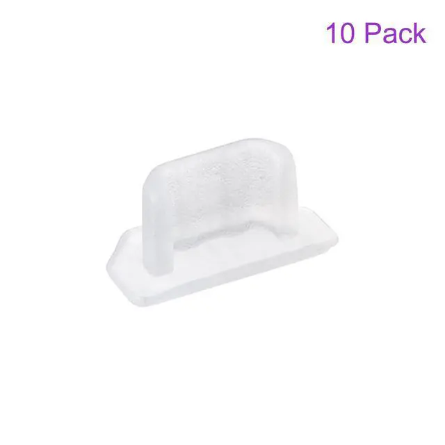 Alt view image 5 of 5 - 10 Pack 6.5x2.3mm Silicone Micro USB Anti-Dust Plug Female Ports Stopper Cap Cover Protector, Clear