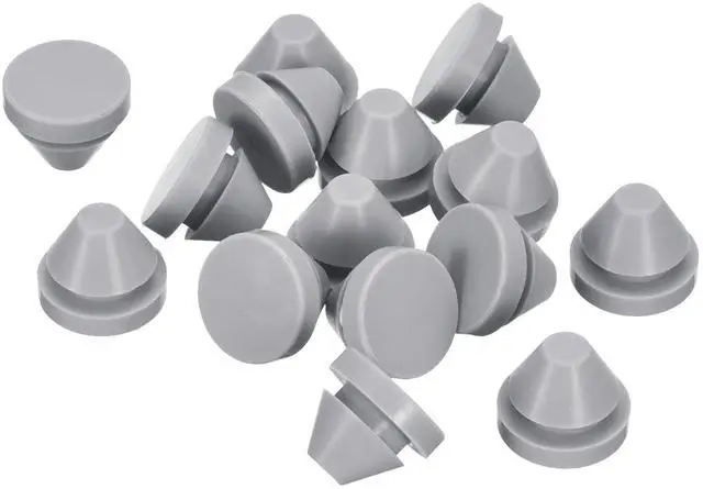 Main image of 16 Pcs Silicone Plugs, Rubber Round Snap in Locking Hole Plugs for 9-10mm Hole, Hole Stoppers Waterproof Hole Plug for Metal Tube, Furniture End Caps Inserts, Gray