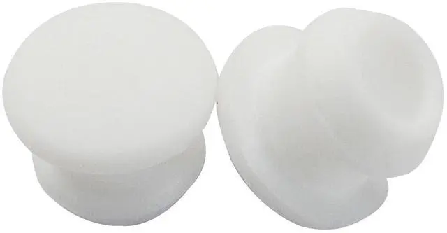 Alt view image 5 of 5 - 20PCS 8mm/0.31 Inch Silicone Hole Plugs Snap in Locking, Rubber Hole Plug Waterproof Tapered Round Hole Stoppers Flush Type Panel Plugs Fastener(White)