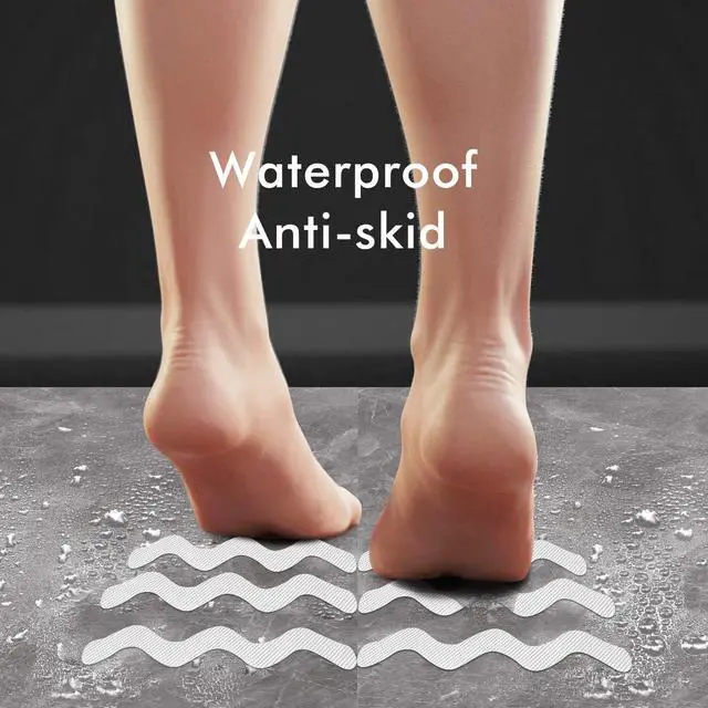 Alt view image 2 of 7 - 24 PCS Anti Slip Shower Stickers, Safety Bathtub Non Slip Strips, Adhesive Decals Anti Skid Tape with Scraper for Tub, Shower, Steps, Floor, Stairs