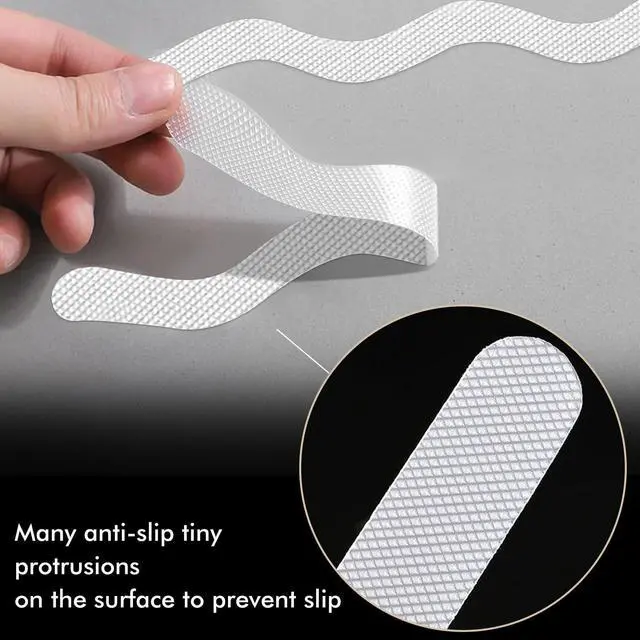 Alt view image 5 of 7 - 24 PCS Anti Slip Shower Stickers, Safety Bathtub Non Slip Strips, Adhesive Decals Anti Skid Tape with Scraper for Tub, Shower, Steps, Floor, Stairs