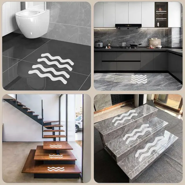 Alt view image 4 of 7 - 24 PCS Anti Slip Shower Stickers, Safety Bathtub Non Slip Strips, Adhesive Decals Anti Skid Tape with Scraper for Tub, Shower, Steps, Floor, Stairs