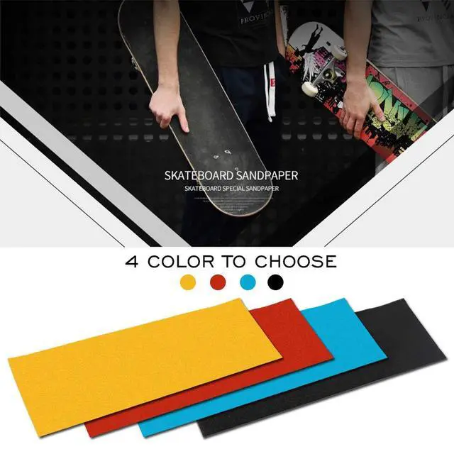 Alt view image 6 of 7 - Anti Slip Grip Tape, 9 × 33 inch Skateboards Sticker Waterproof Outdoor Grip Tape for Stairs Skateboards Scooters, Easy to Cut(Red)