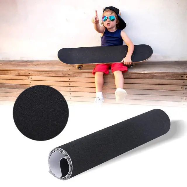 Alt view image 5 of 7 - Anti Slip Grip Tape, 9 × 33 inch Skateboards Sticker Waterproof Outdoor Grip Tape for Stairs Skateboards Scooters, Easy to Cut(Red)