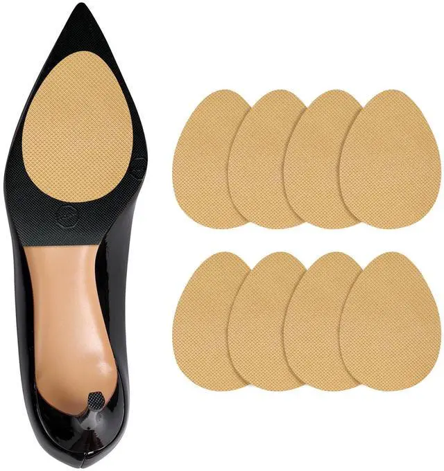 Main image of Non Slip Shoe Pads,Shoe Grips on Bottom of Shoes Silica Gel Anti Slip Shoes Grips Self Adhesive Shoes Sole Protector Stickers for Heels(Beige 8pcs)