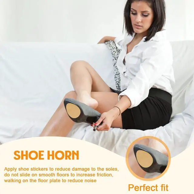 Alt view image 2 of 7 - Non Slip Shoe Pads,Shoe Grips on Bottom of Shoes Silica Gel Anti Slip Shoes Grips Self Adhesive Shoes Sole Protector Stickers for Heels(Beige 8pcs)