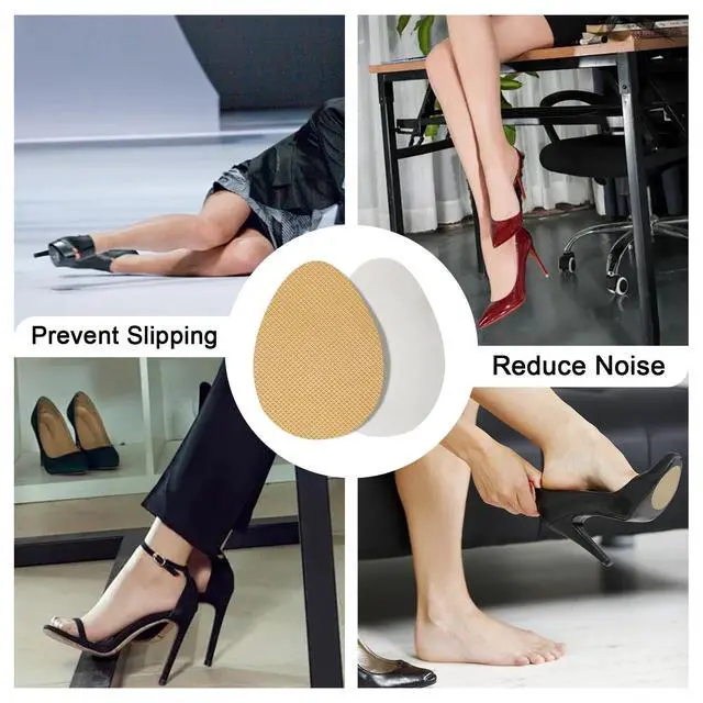 Alt view image 7 of 7 - Non Slip Shoe Pads,Shoe Grips on Bottom of Shoes Silica Gel Anti Slip Shoes Grips Self Adhesive Shoes Sole Protector Stickers for Heels(Beige 8pcs)