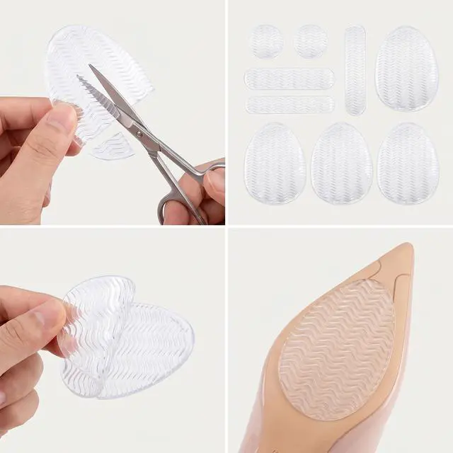 Alt view image 4 of 7 - 5 Pairs Non-Slip Shoe Pads & 5 Pairs Heel Anti-wear Sticker,