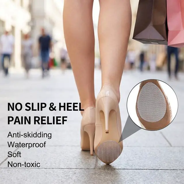 Alt view image 6 of 7 - 5 Pairs Non-Slip Shoe Pads & 5 Pairs Heel Anti-wear Sticker,