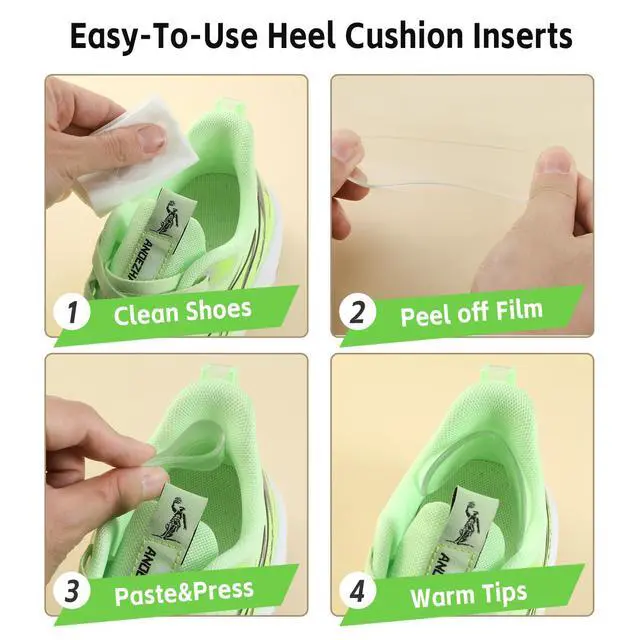 Alt view image 4 of 7 - 34 Pcs Silicone High Heel Cushion Inserts Pad, Anti Slip Shoe Strap Grip, Sling Backs Foot Support Sticker, Gel Protector Strips for Women Men Sandals Sports Sneakers