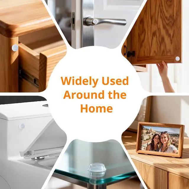 Alt view image 6 of 7 - 192 PCS Clear Rubber Cabinet Door Bumpers Self Adhesive Silicone Pads for Cabinets, Drawers, Doors, Soft Close & Anti-Slam Protection
