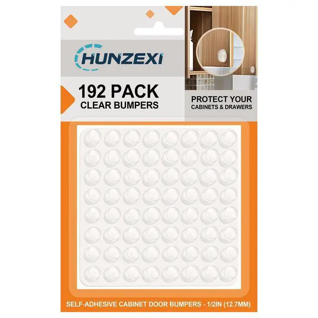 Alt view image 7 of 7 - 192 PCS Clear Rubber Cabinet Door Bumpers Self Adhesive Silicone Pads for Cabinets, Drawers, Doors, Soft Close & Anti-Slam Protection