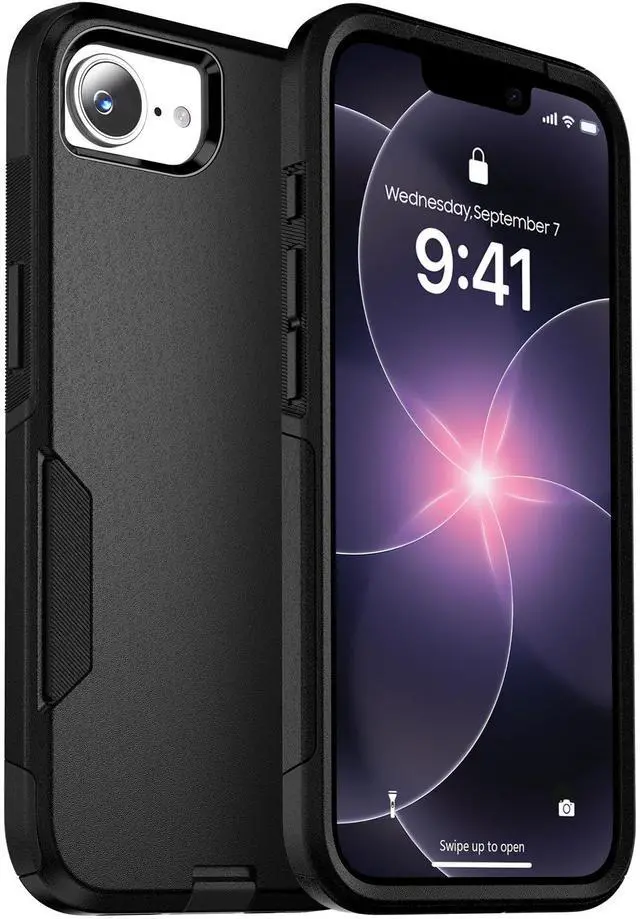 Main image of MagSafe Case for iPhone 16/17E, 6.1 Inch, Military Grade 10 ft Drop Protection, Powerful Magnet, 4 mm Raised Edge, Non-Slip Fingerprint Resistant Cover, Black