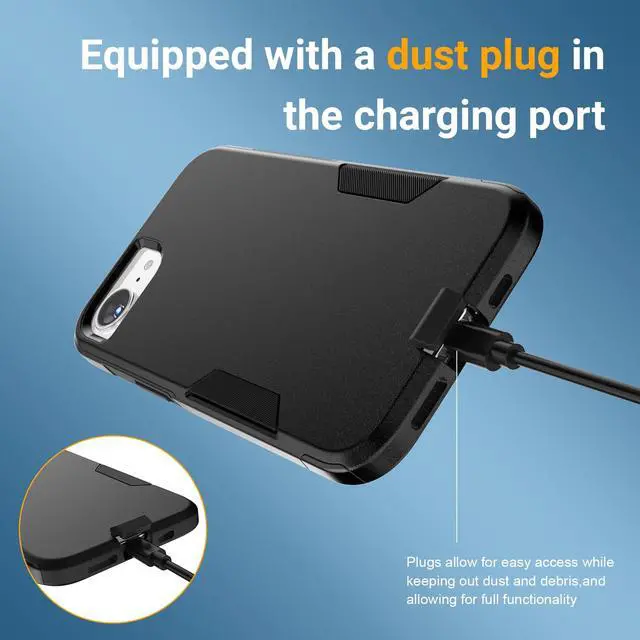 Alt view image 6 of 7 - MagSafe Case for iPhone 16/17E, 6.1 Inch, Military Grade 10 ft Drop Protection, Powerful Magnet, 4 mm Raised Edge, Non-Slip Fingerprint Resistant Cover, Black