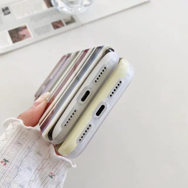 Alt view image 6 of 7 - Cute Aesthetics Colorful Striped Phone Case,for iPhone 13/14 (6.1")