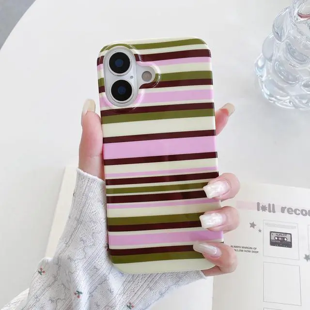 Alt view image 3 of 7 - Cute Aesthetics Colorful Striped Phone Case,for iPhone 17 (6.3")