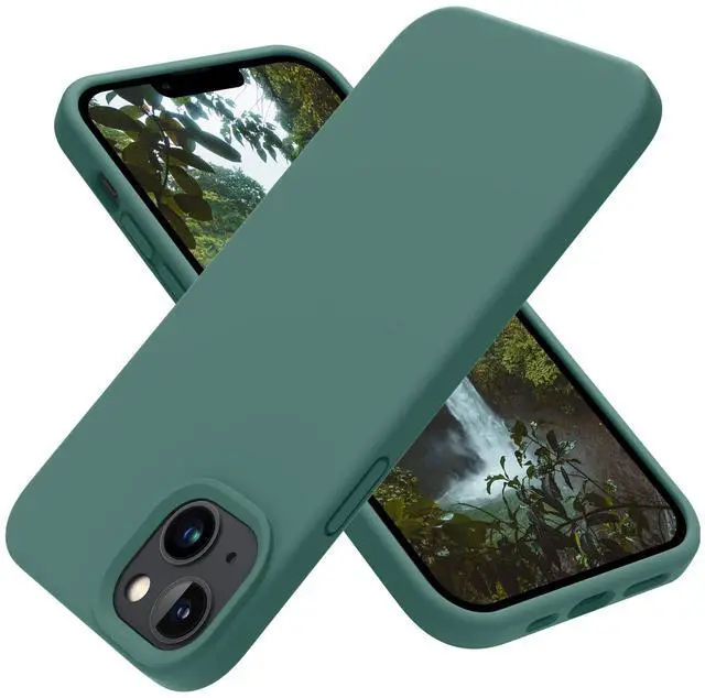Main image of Designed for iPhone 14 Case, Silicone Shockproof Slim Thin Phone Case for iPhone 14 6.1 inch (Pine Green)