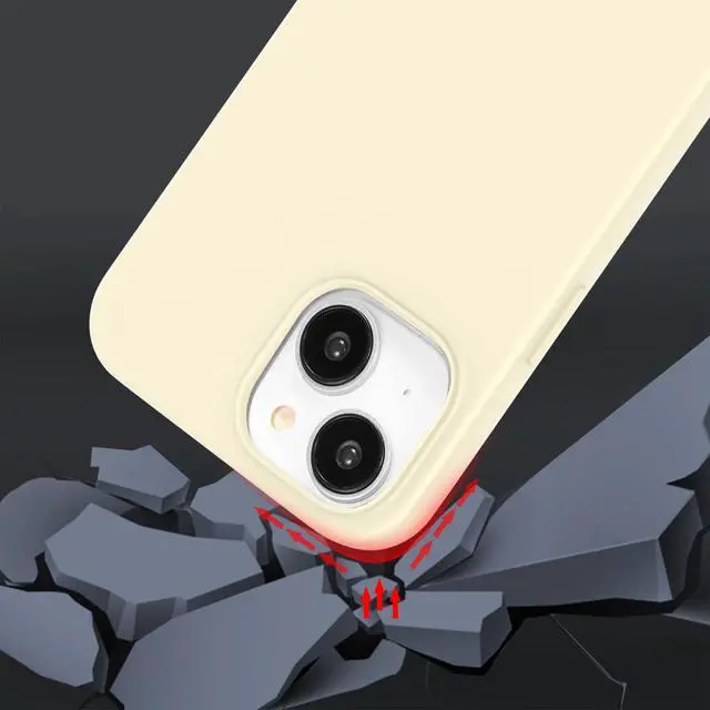 Alt view image 4 of 5 - for iPhone 13/14 Case with Strap,Crossbody Phone Case with Adjustable Neck Shoulder Lanyard,Soft Silicone Shockproof Protective Phone Cover for iPhone 13/14 6.1 inch-Beige