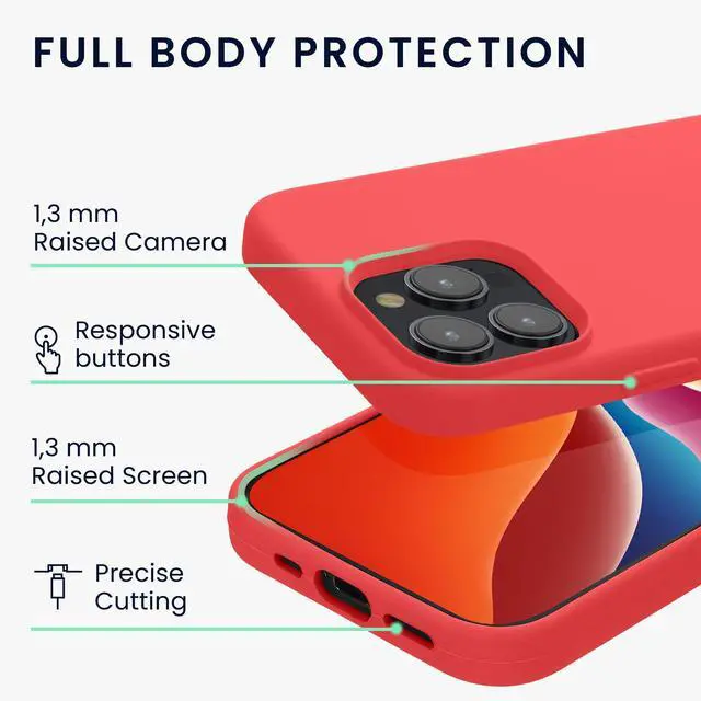 Alt view image 4 of 7 - Case Compatible with iPhone 15 Pro Max Case - Slim Soft TPU Silicone Cover - Neon Coral