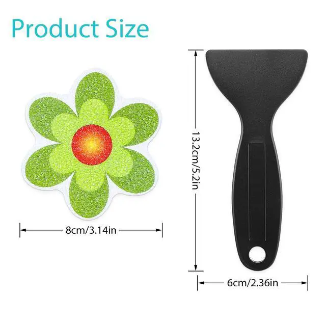 Alt view image 3 of 7 - Colorful Sunflower Anti Slip Bathtub Strips, 10PCS Adhesive Shower Sticker for Bathtub Non-Slip Strip Stickers Anti Skid Tape Flooring Safety Tape Mat with Scraper for Bath Shower