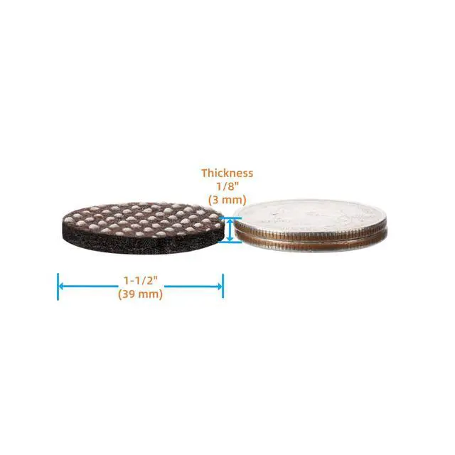 Alt view image 2 of 6 - Non Slip Furniture Pads -Self Adhesive Anti Skid Pad Gripper Heavy Duty Furniture Pad for Hardwood Floors -Protectors for Furniture Chair Feet Table Leg & Keep in Place 32 Pcs 1-1/2" Round