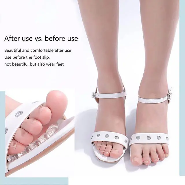 Alt view image 3 of 7 - Invisible Anti-Slip Heel Foot Cushion Pads Stickers,Non-Slip Forefoot Strips Sticker Adjustable & Self-Adhesive Women Sandals high Heels Stickers (2 Pairs)