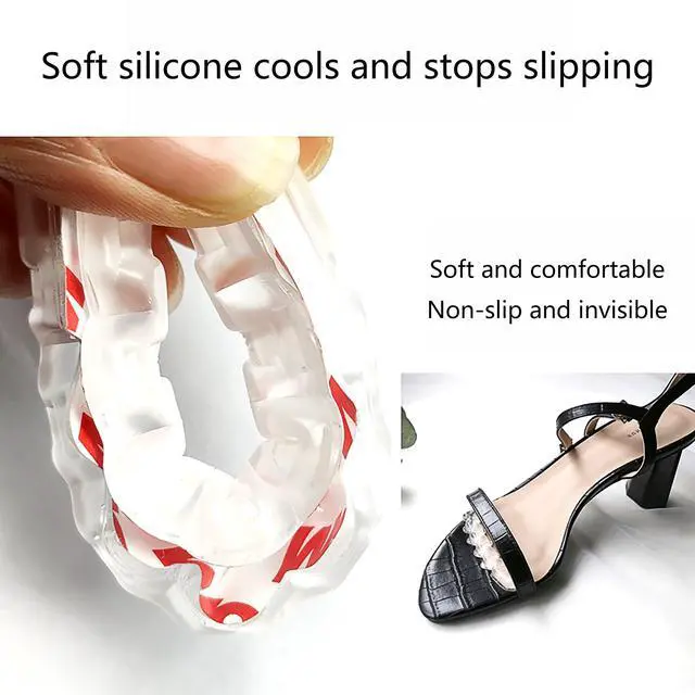 Alt view image 6 of 7 - Invisible Anti-Slip Heel Foot Cushion Pads Stickers,Non-Slip Forefoot Strips Sticker Adjustable & Self-Adhesive Women Sandals high Heels Stickers (2 Pairs)