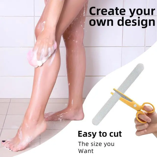 Alt view image 5 of 7 - Anti Slip Shower Stickers, Safety Bathtub Strips Non Slip Bathtub Stickers with Scraper Adhesive Decals Shower Strips Treads for Shower Stairs Bathroom Bath Tubs (0.78 × 7.87 inches, 12 Pcs)