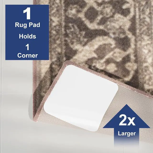 Alt view image 4 of 7 - 12 PCS Rug Tape, Gripper for Rug for Hardwood Floors, Double Sided Reusable Under Rug Carpet Tape Stickers, Rug Anti Slip Grips for Area Rugs, Non Slip Rug Pads