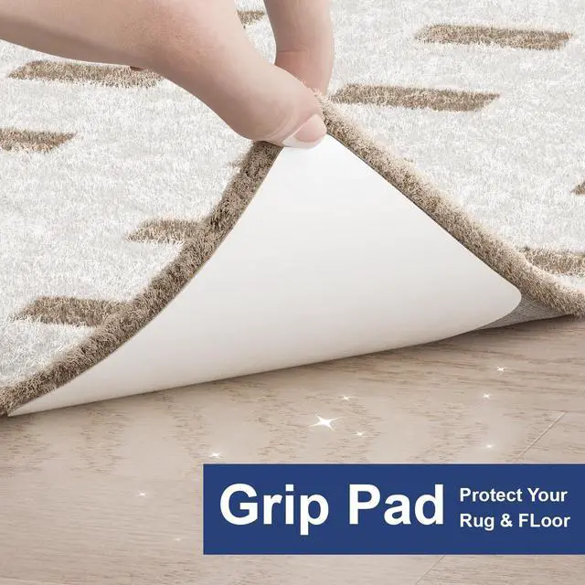 Alt view image 6 of 7 - 12 PCS Rug Tape, Gripper for Rug for Hardwood Floors, Double Sided Reusable Under Rug Carpet Tape Stickers, Rug Anti Slip Grips for Area Rugs, Non Slip Rug Pads
