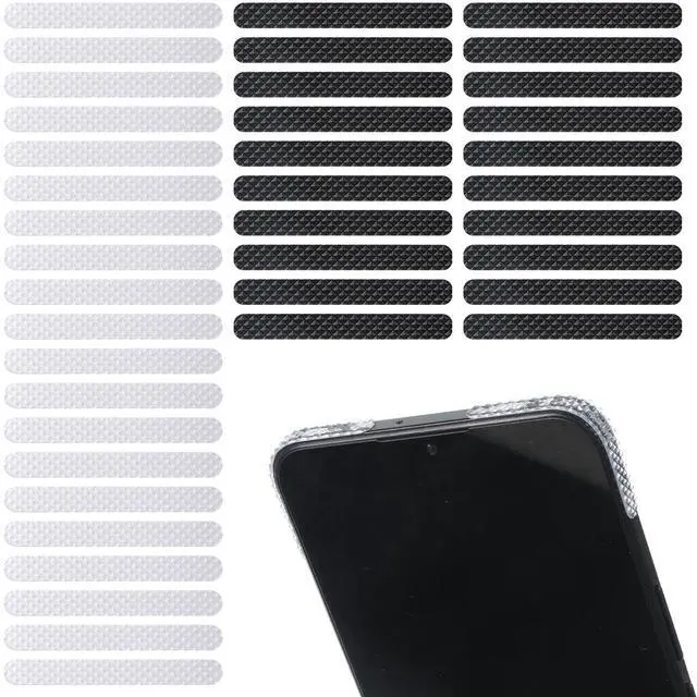 Main image of 40 Pcs Phone Grip Tape Non Slip Side Grip for Phone Case Adhesive Grippy Bumper Frame Rubber Stickers Non Slip for Phones Case Tablet Computer