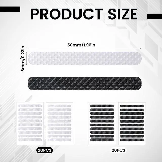 Alt view image 2 of 7 - 40 Pcs Phone Grip Tape Non Slip Side Grip for Phone Case Adhesive Grippy Bumper Frame Rubber Stickers Non Slip for Phones Case Tablet Computer