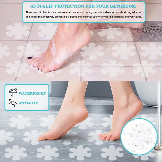 Alt view image 3 of 7 - 24Pcs Non Slip Bathtub Stickers Clear Safety Strips Bath Tub Stickers with Adhesive Decals Scraper Appliques Peel Prevent Slipping Grips Shower Floor Non Slip Stickers for Bath Tub Stairs Ladders