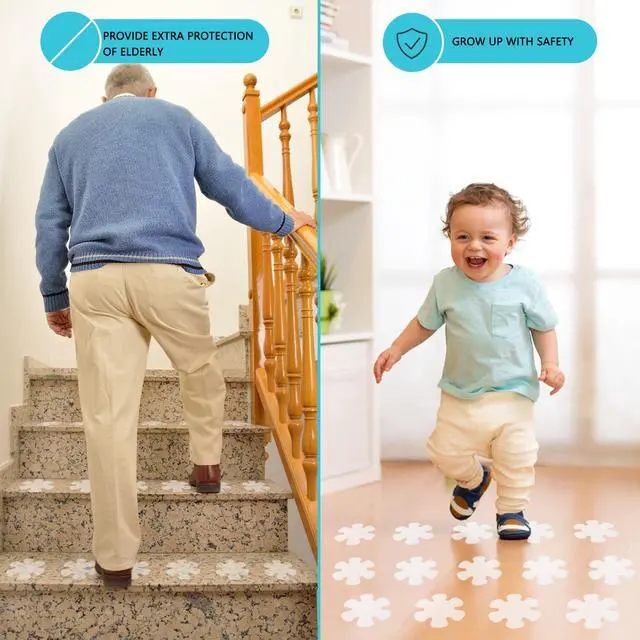 Alt view image 6 of 7 - 24Pcs Non Slip Bathtub Stickers Clear Safety Strips Bath Tub Stickers with Adhesive Decals Scraper Appliques Peel Prevent Slipping Grips Shower Floor Non Slip Stickers for Bath Tub Stairs Ladders