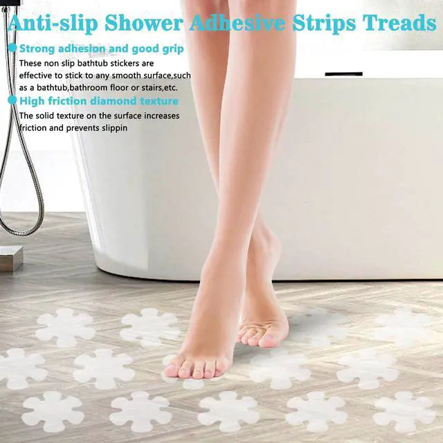 Alt view image 4 of 7 - 24Pcs Non Slip Bathtub Stickers Clear Safety Strips Bath Tub Stickers with Adhesive Decals Scraper Appliques Peel Prevent Slipping Grips Shower Floor Non Slip Stickers for Bath Tub Stairs Ladders