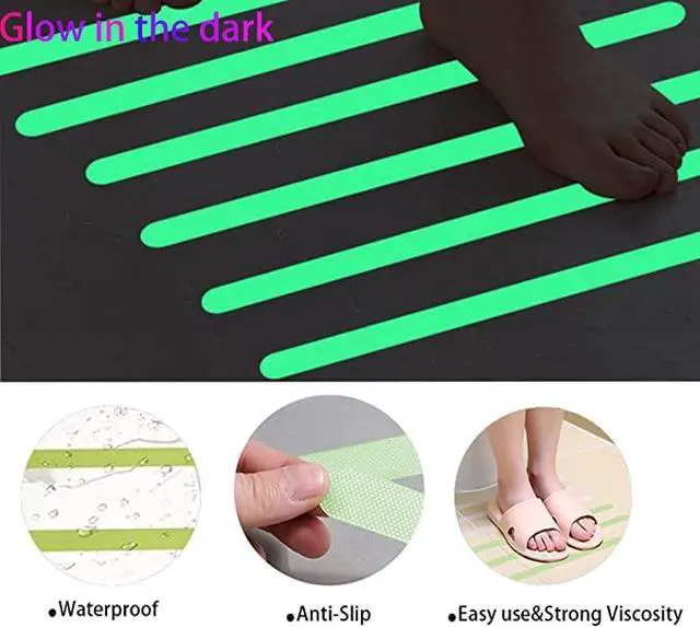 Alt view image 6 of 7 - Bathtub Non Slip Stickers Luminous Shower Mats for Showers Anti Slip Bath Tub Stickers with Scraper,Adhesive Showers Treads Slip Strip for Bath,Boats,Stairs,Swimming Pools,Health Clubs-24 Pcs