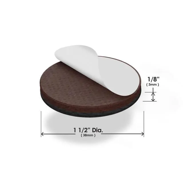 Alt view image 4 of 5 - GorillaPads CB149 Non-Slip Furniture Pads/Rubber Grippers (Set of 8) Self-Adhesive Furniture Feet Floor Protectors, 1-1/2 inch Round, Black
