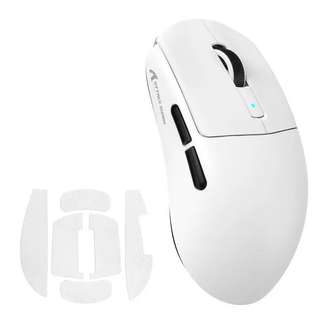 Alt view image 2 of 7 - Attack Shark R6 Wireless Gaming Mouse Anti-Slip Sticker, Mouse Anti Slip Grip Tape Skins for Sweat Resistant, Elastics Refined Side Grips, Easy to Apply, Ultra-Thin 0.5mm (0.02in) - White
