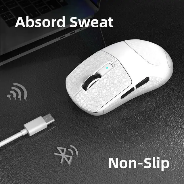 Alt view image 5 of 7 - Attack Shark R6 Wireless Gaming Mouse Anti-Slip Sticker, Mouse Anti Slip Grip Tape Skins for Sweat Resistant, Elastics Refined Side Grips, Easy to Apply, Ultra-Thin 0.5mm (0.02in) - White