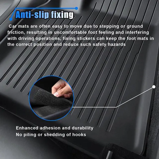 Alt view image 5 of 6 - 20PCS Car Mat Fixing Clips, Strong Anti-Slip Hook and Loop Tape Strip, 1"x4" Self Adhesive Back Strip, Car Mat Double-Sided Sticker, Floor Mat Clip for Mattress, Rug, Hanging Picture