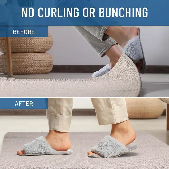 Alt view image 4 of 7 - Area Rug Gripper for Hardwood Floors - No Damage Non Slip Rug Pads, Floor to Carpet Tape for Holding Rugs in Place, Washable and Reusable, Double Sided Anti Slip Tape - 8 Pack