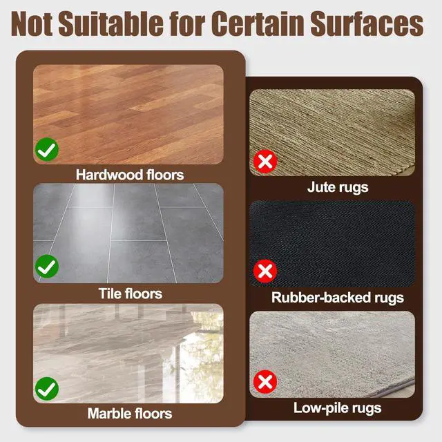 Alt view image 7 of 7 - Premium Rug Grippers & Carpet Tape 12PCS Square Anti-Slip Pads for Area Rugs, 3.9 Inch, Prevent Curling & Sliding, Ideal for Hardwood, Tile, Marble, and Laminate Floors