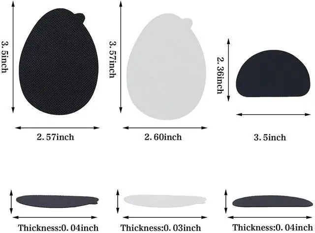 Alt view image 2 of 7 - 24 Pcs 12 Pairs Non-Slip Shoe Pads, Self-Adhesive Anti-Slip Sole Sticker, Noise Reduction Shoes Cushion Anti-Shedding Resistant Rubber Sole Protector
