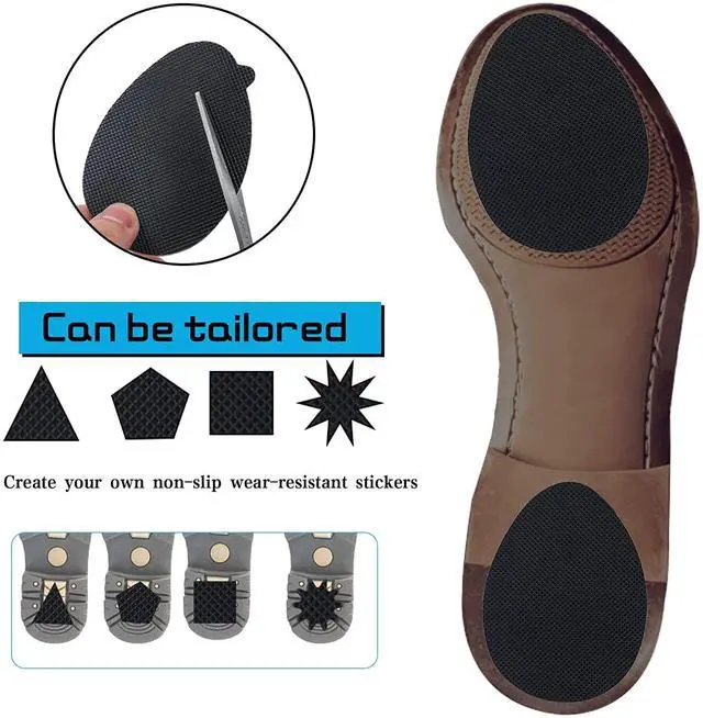 Alt view image 5 of 7 - 24 Pcs 12 Pairs Non-Slip Shoe Pads, Self-Adhesive Anti-Slip Sole Sticker, Noise Reduction Shoes Cushion Anti-Shedding Resistant Rubber Sole Protector