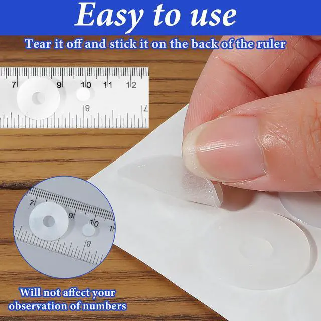 Alt view image 3 of 7 - 50 Pcs Non-Slip Silicone Grips for Quilt Templates Anti-Skid Adhesive Rings Sewing Ruler Grip Stickers Adhesive Backing Grips for Quilting Rulers (50 Large and 50 Small)