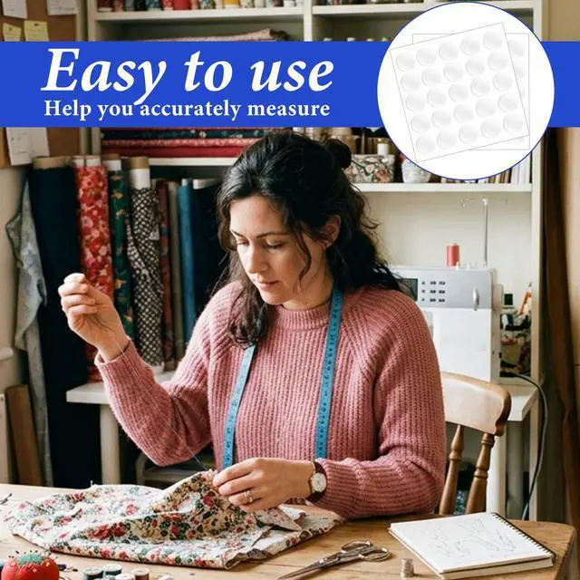 Alt view image 4 of 7 - 50 Pcs Non-Slip Silicone Grips for Quilt Templates Anti-Skid Adhesive Rings Sewing Ruler Grip Stickers Adhesive Backing Grips for Quilting Rulers (50 Large and 50 Small)