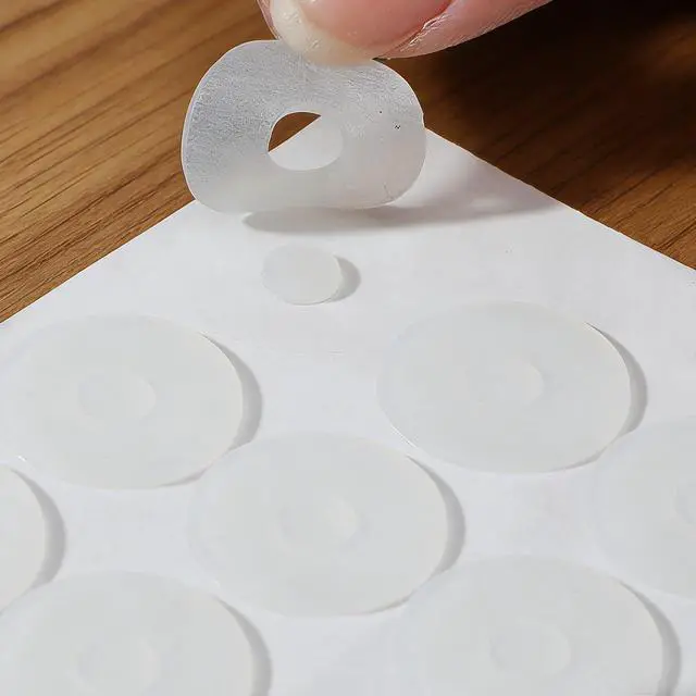Alt view image 6 of 7 - 50 Pcs Non-Slip Silicone Grips for Quilt Templates Anti-Skid Adhesive Rings Sewing Ruler Grip Stickers Adhesive Backing Grips for Quilting Rulers (50 Large and 50 Small)