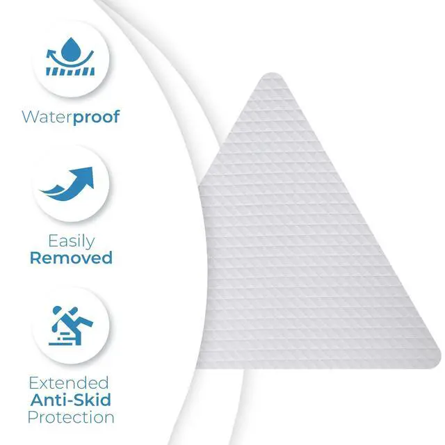 Alt view image 4 of 7 - Anti Slip Shower Stickers 24 PCS, Invisible Non-Slip Shower Strips for Adults, Premium Adhesive Bath Tub Stickers (Clear)
